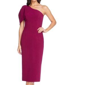 Dress the Population One-Shoulder Fuchsia Dress
